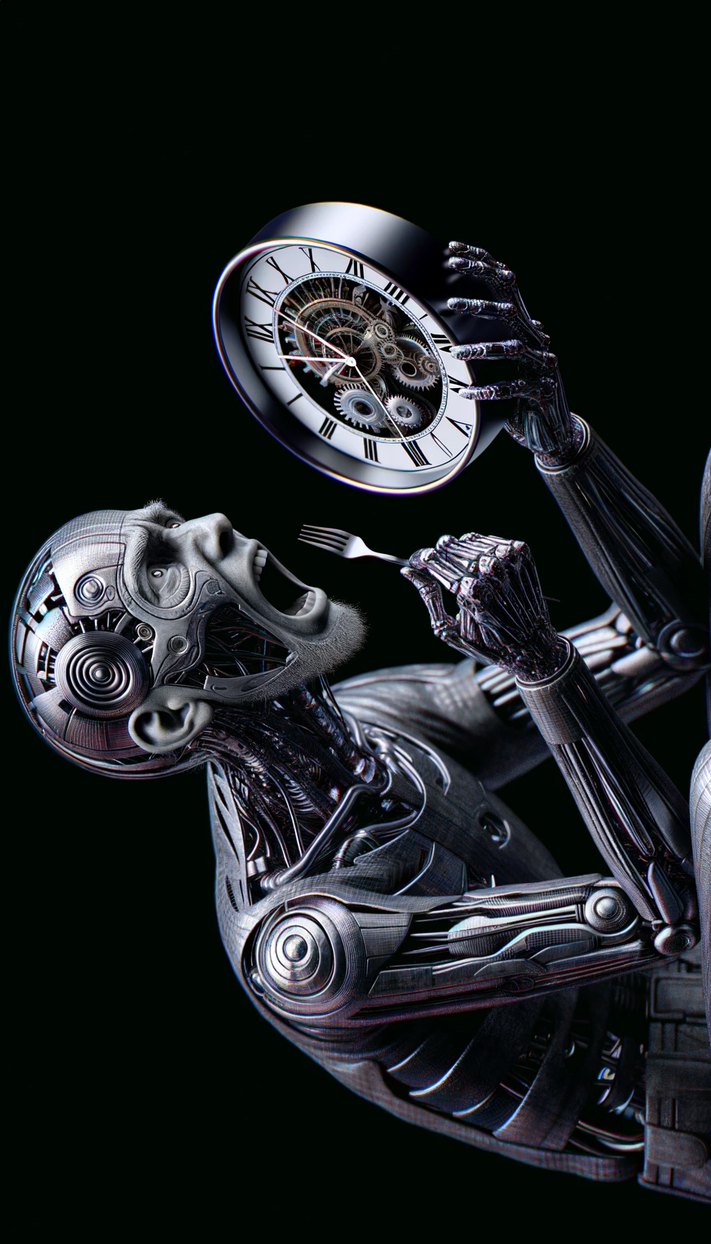 corpo umano anatomico CHE TIENE OROLOGI NELLE MANI E STA IMPAZZENDO PERCHé NON RIESCE A SVOLGERE TUTTE LE SUE ATTIVITà QUOTIDIANE: NON HA TEMPO, iperrealistico 4k emoji