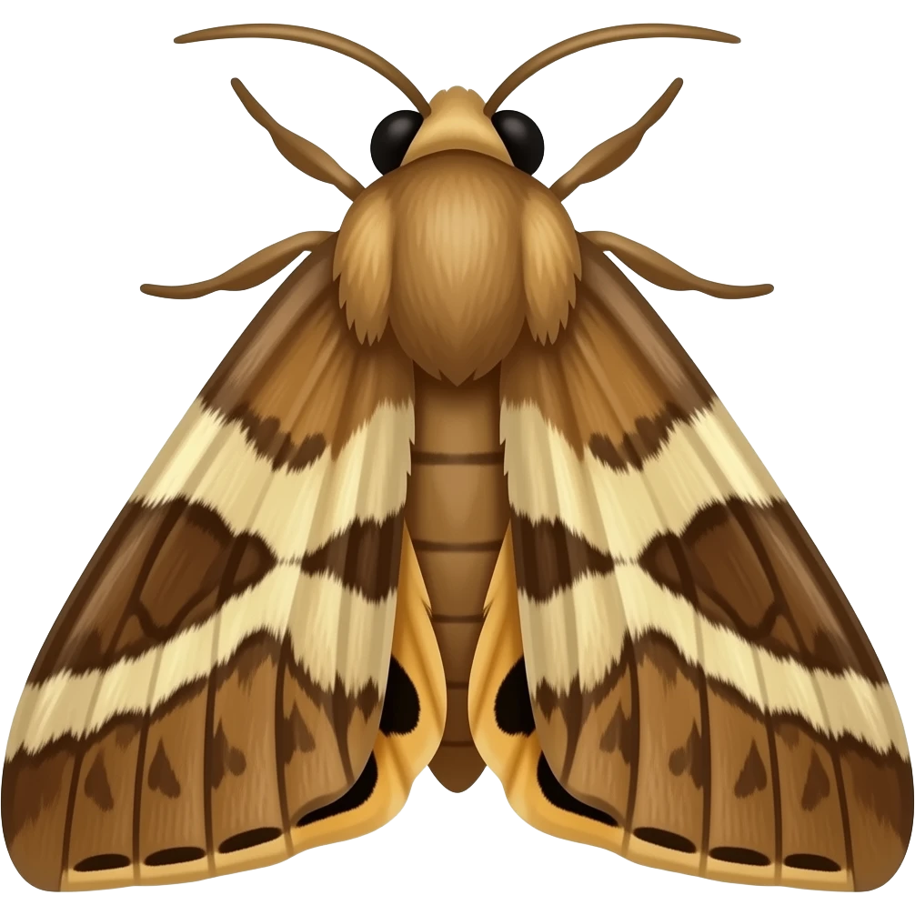 Rosy maple moth emoji
