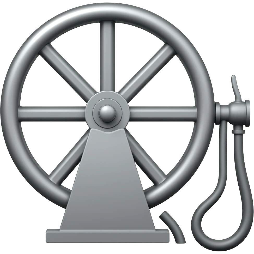 A wheel machine pumping wall emoji