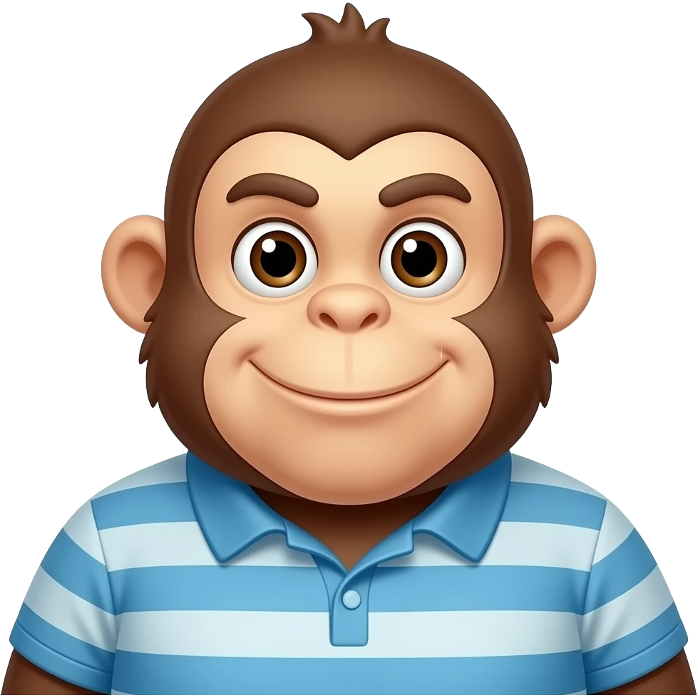 Make a Blooket emoji fat chubby monkey guy emoji