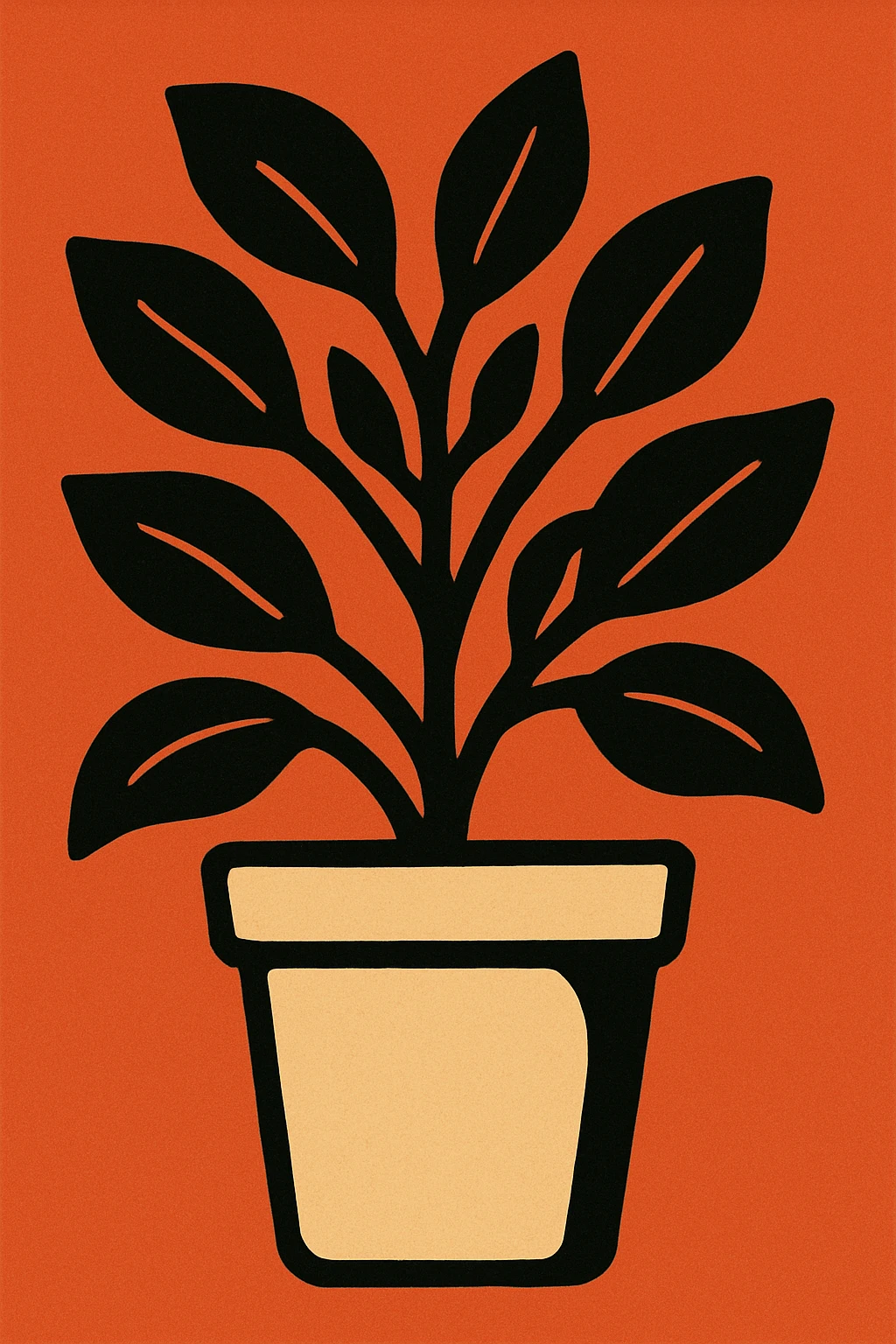a leafy plant in a pot emoji