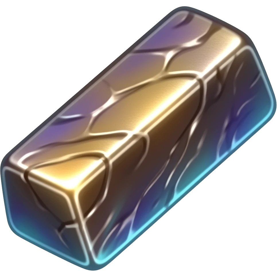 Simple colorful smelted magic metallic bar emoji