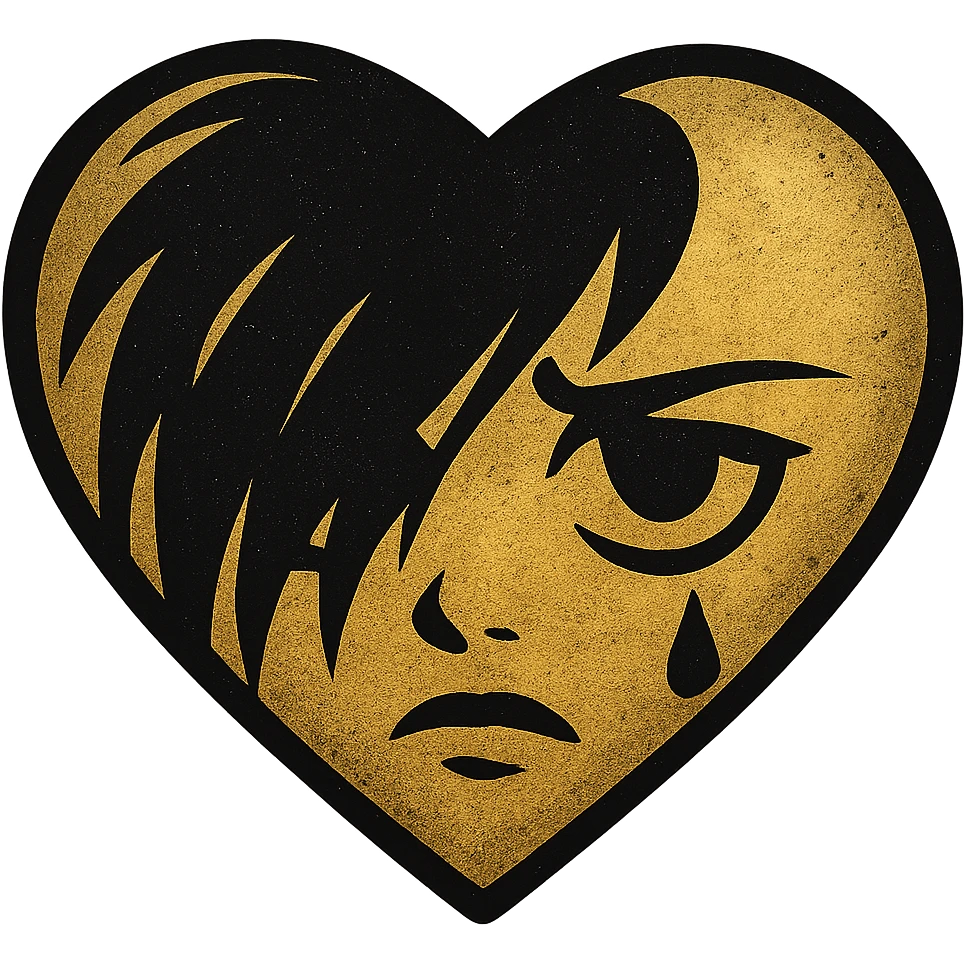 gold emo heart, remove background emoji