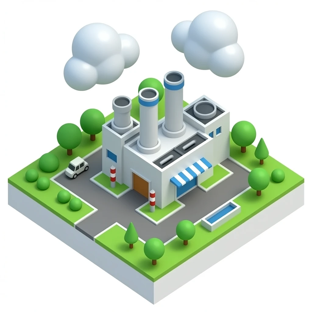 exploded factory emoji