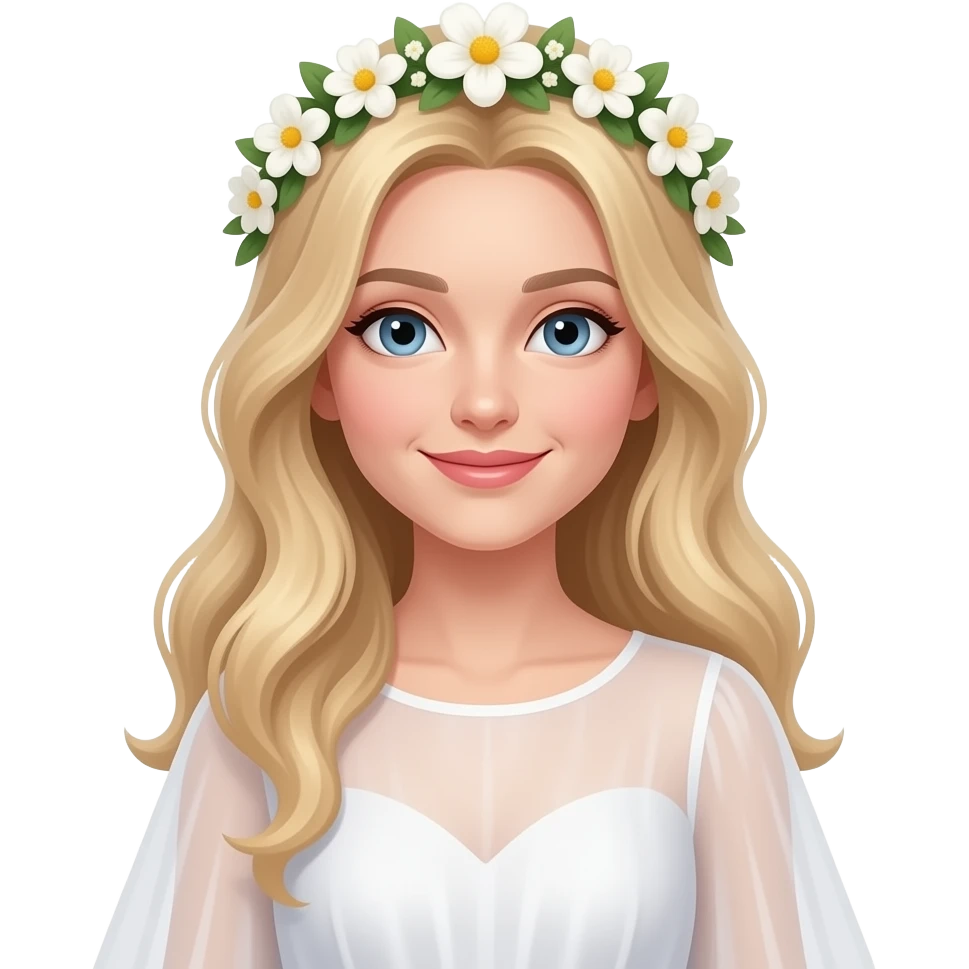 Blonde Women with Flower Crowns emoji