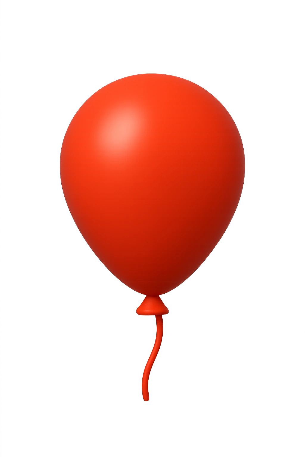 emoji 3d stile iphone che rappresenta un PALLONCINO ROSSO 3d emoji