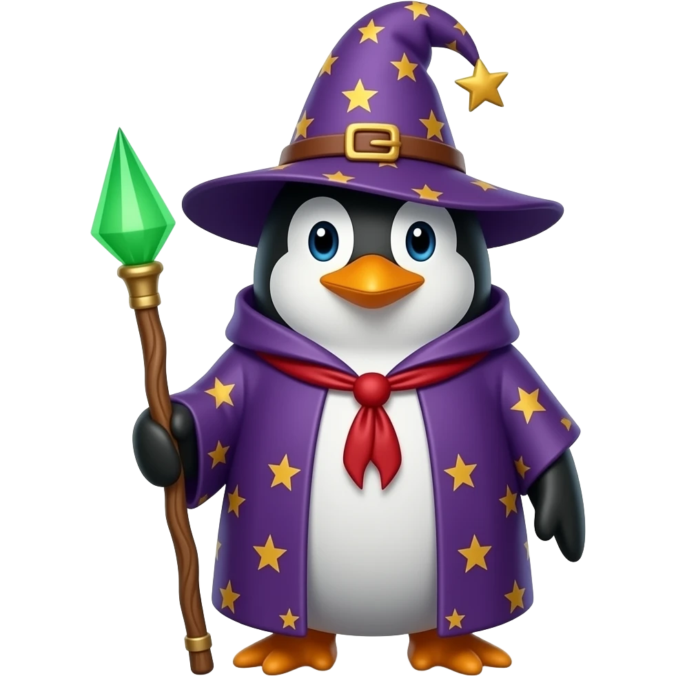 Penguin Wizard emoji