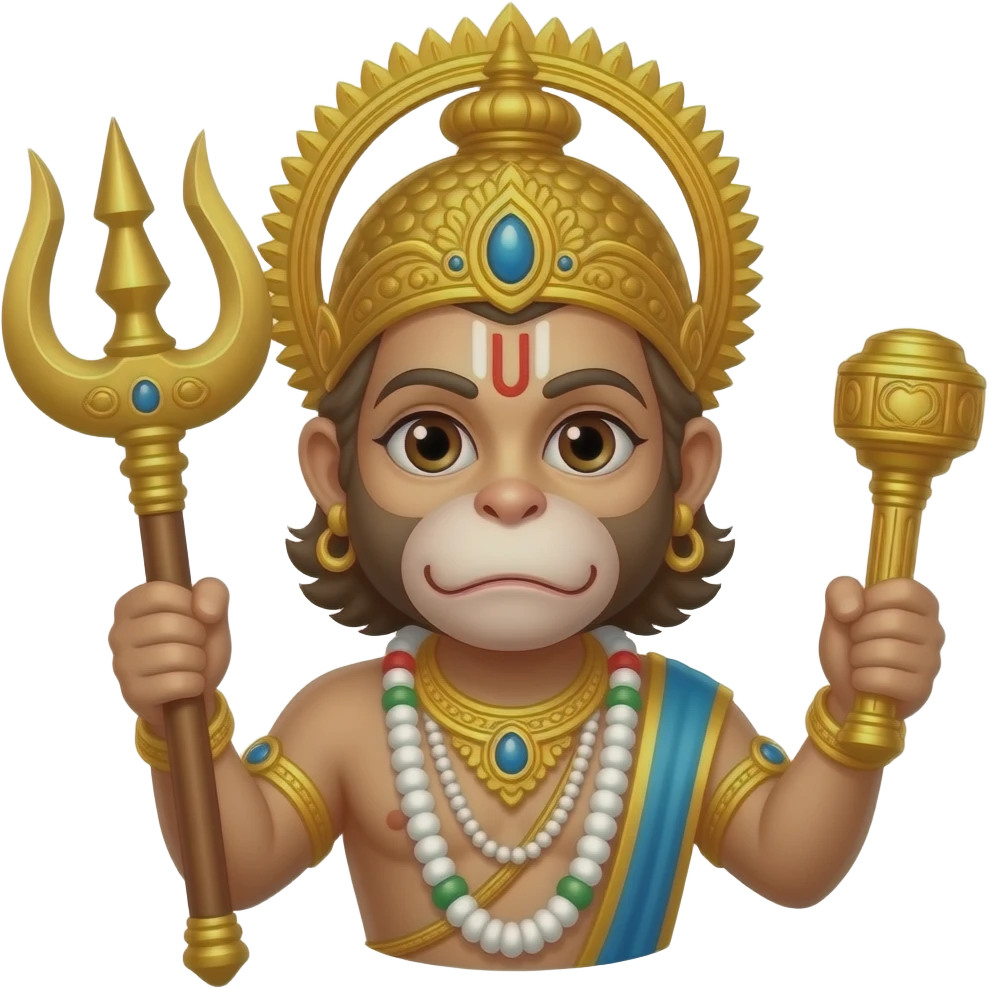 Hanuman ji ki mac or club emoji