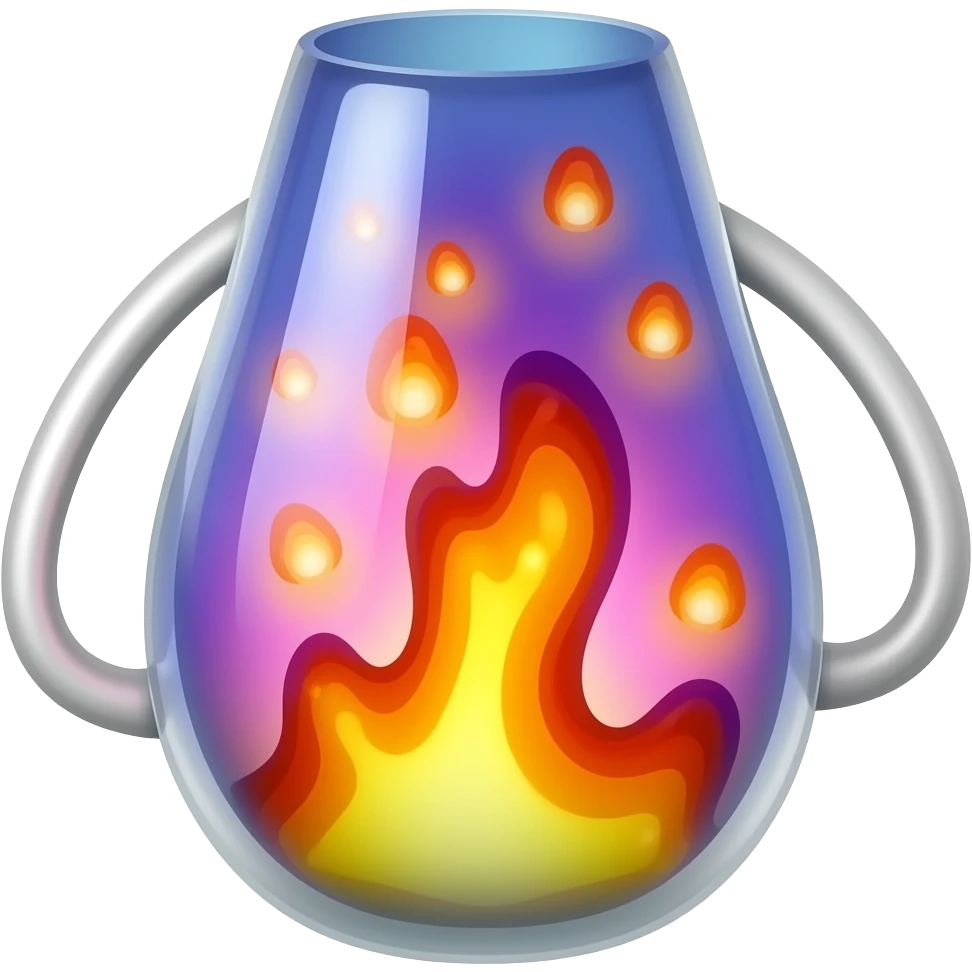 70s lava lamp with psychedelic lava emoji