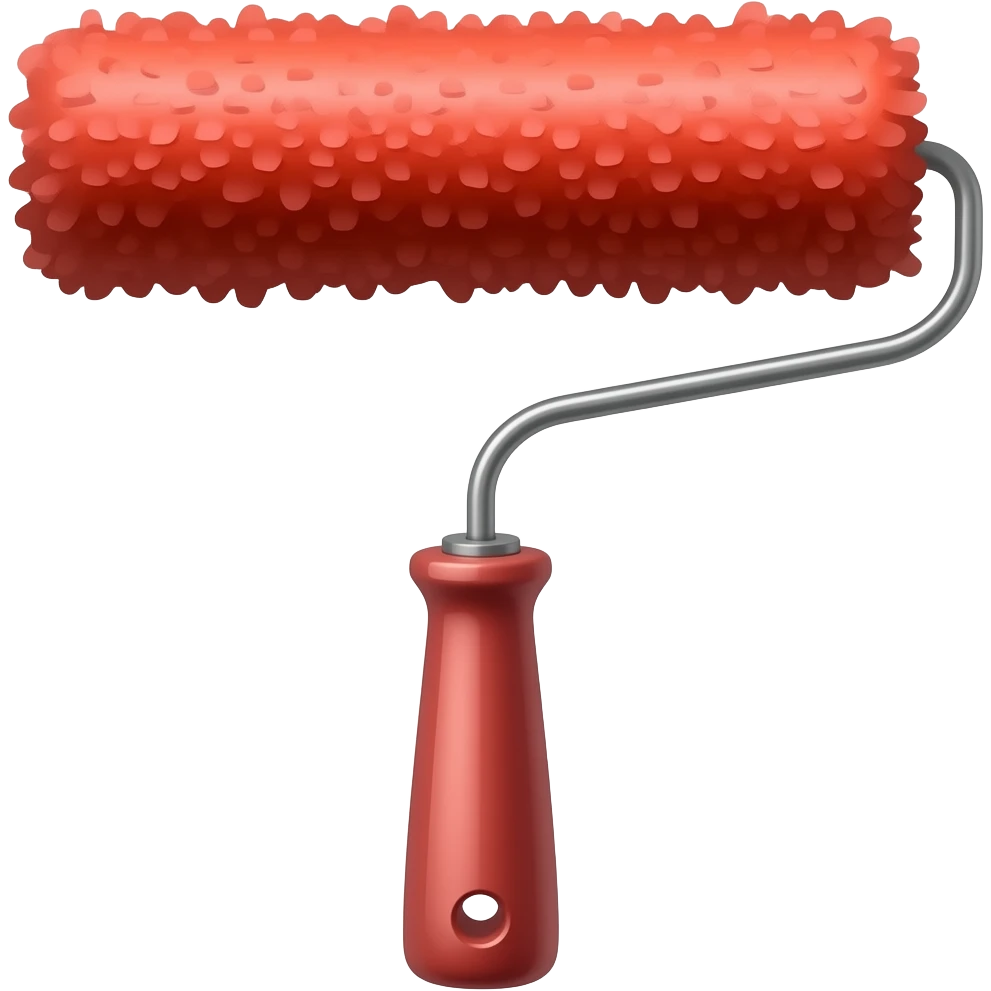 paint roller red emoji