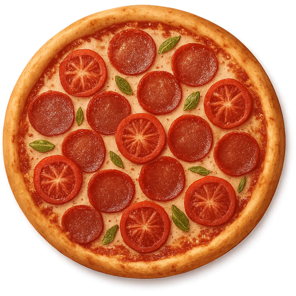 pizza vista dall'alto emoji