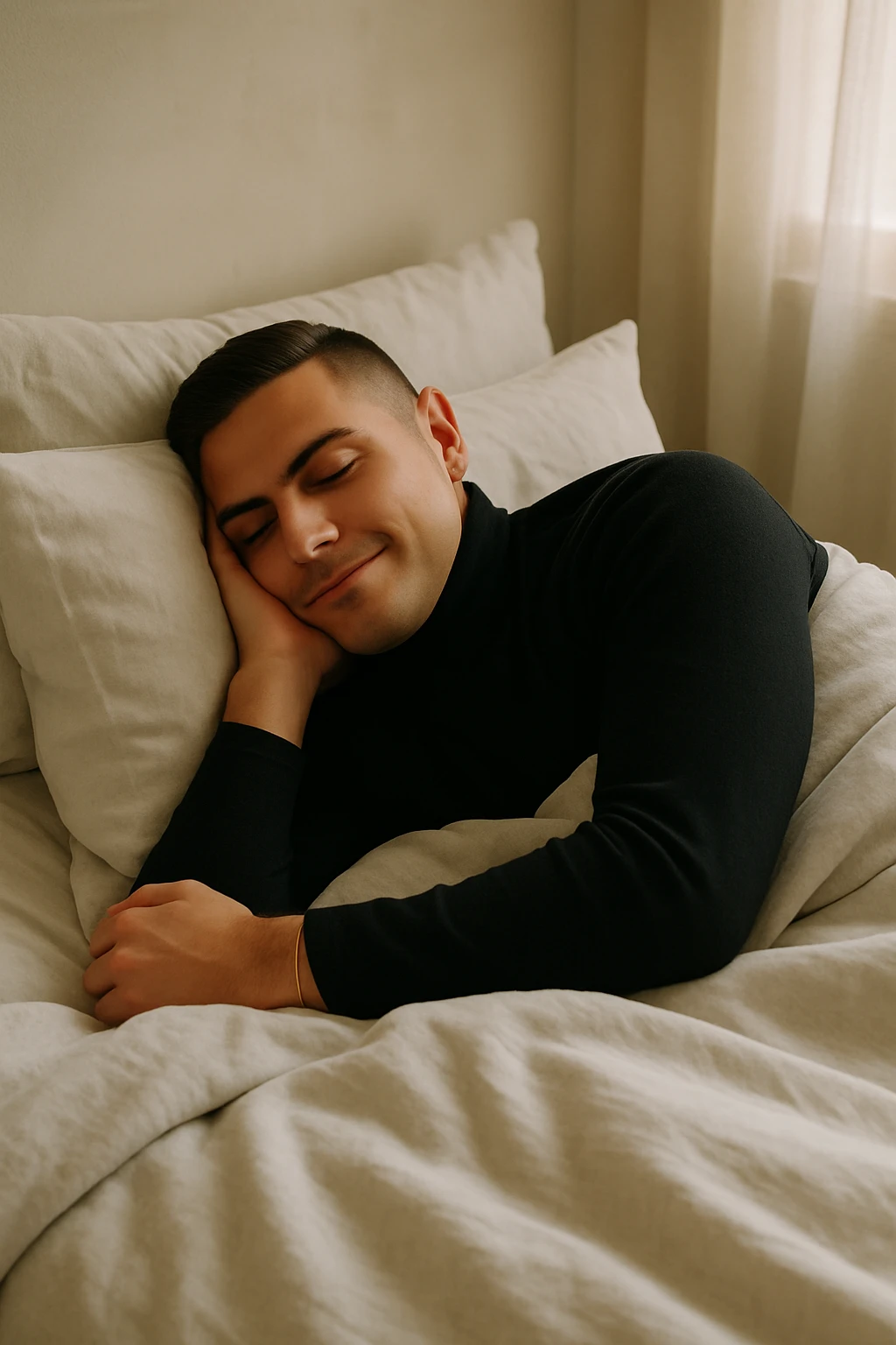 uomo che fa il riposino e dorme bene emoji