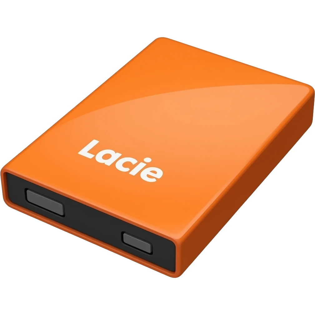 orange lacie hard drive emoji