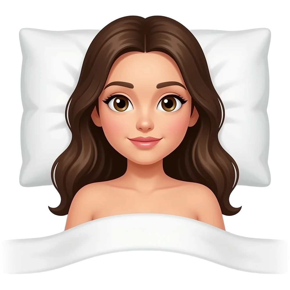 Naked girl laying on a bed emoji