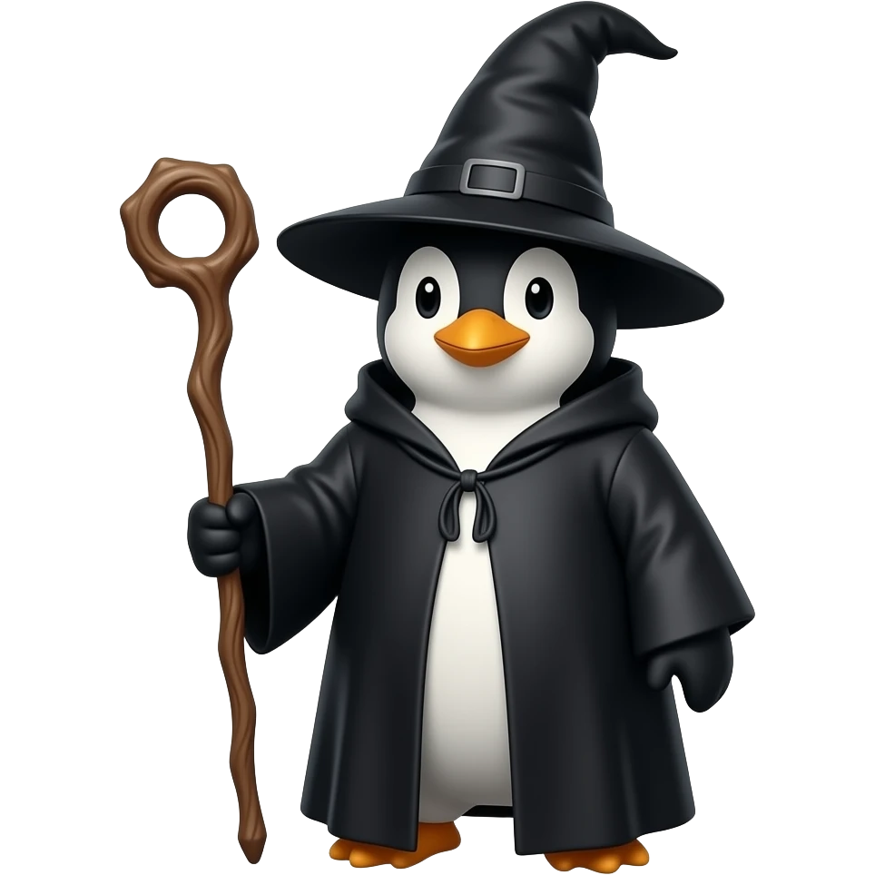 Penguin Wizard emoji