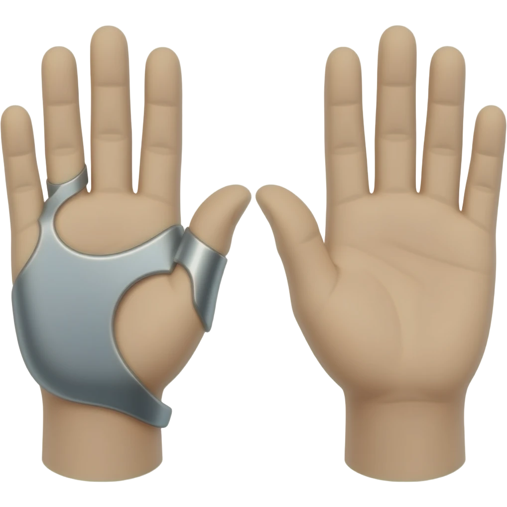 silver ring splint for hypermobile hands emoji