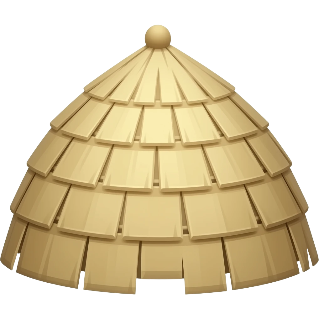 Asian pointy rice farmer hat not on a person just the item emoji