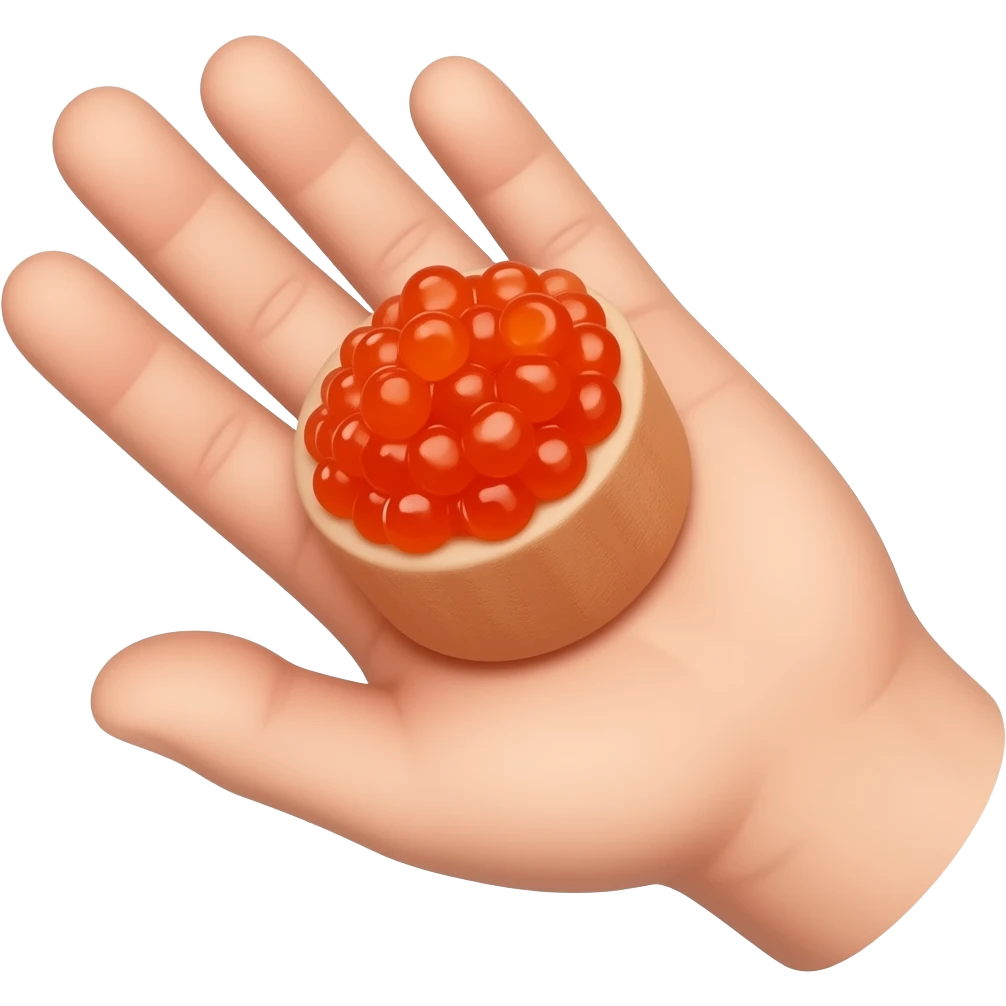 caviar on hand emoji