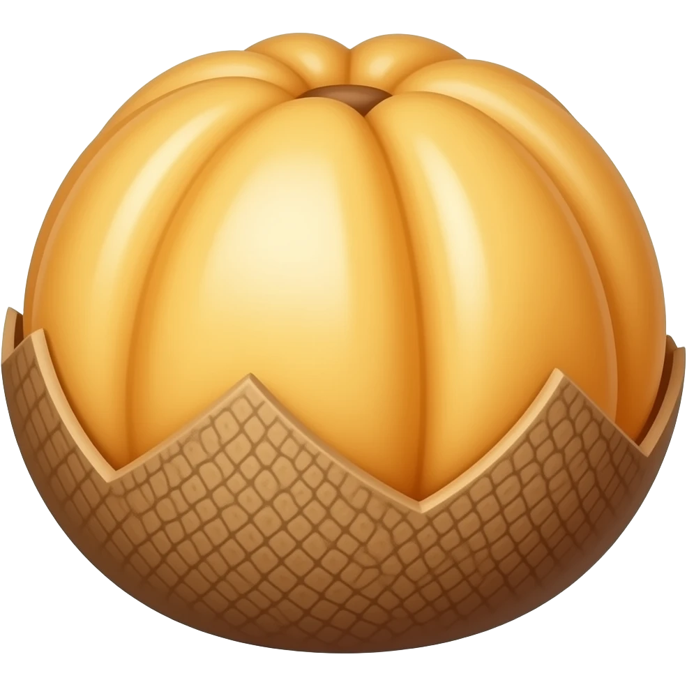 create a mamey sapote with a  brown peel emoji