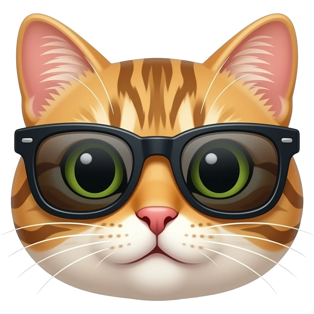 Cat wearing sunglasses emoji