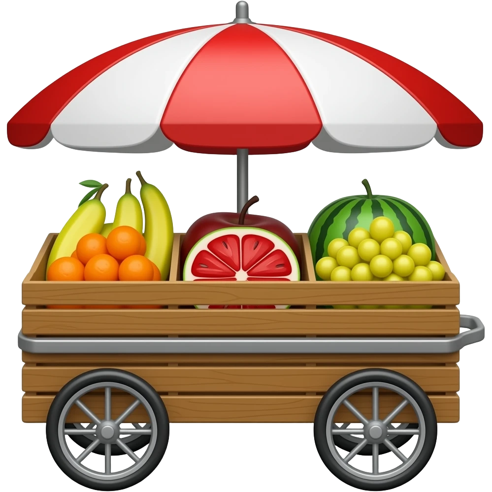 fruit cart with red umber emoji