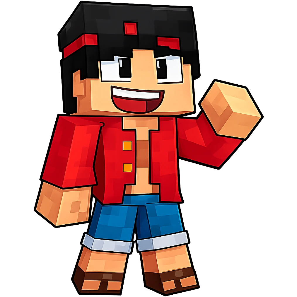 Extract the Luffy character (far left, red shirt) from the image as a separate image with a transparent background. Keep the original style and quality intact. emoji