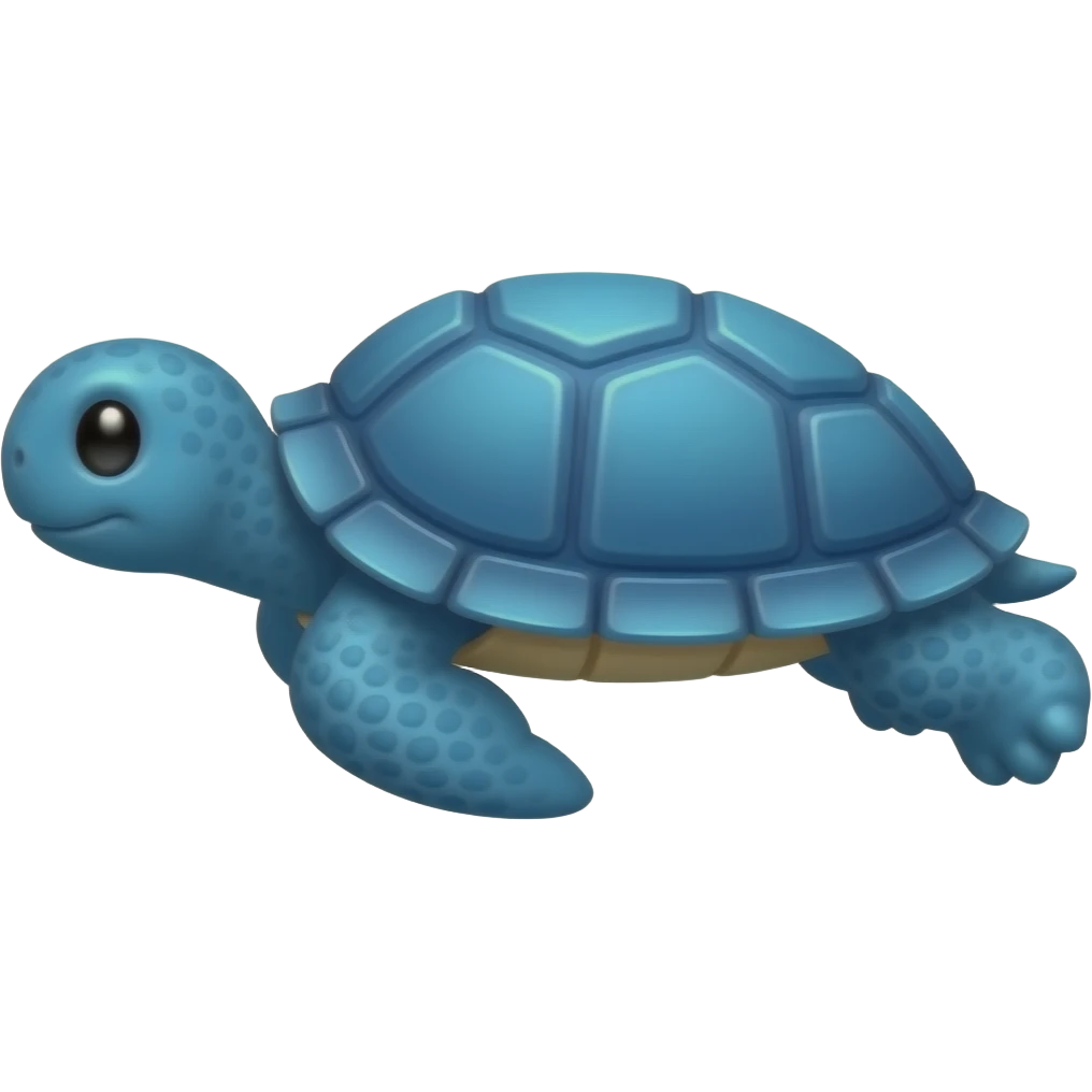 Tortue bleue emoji