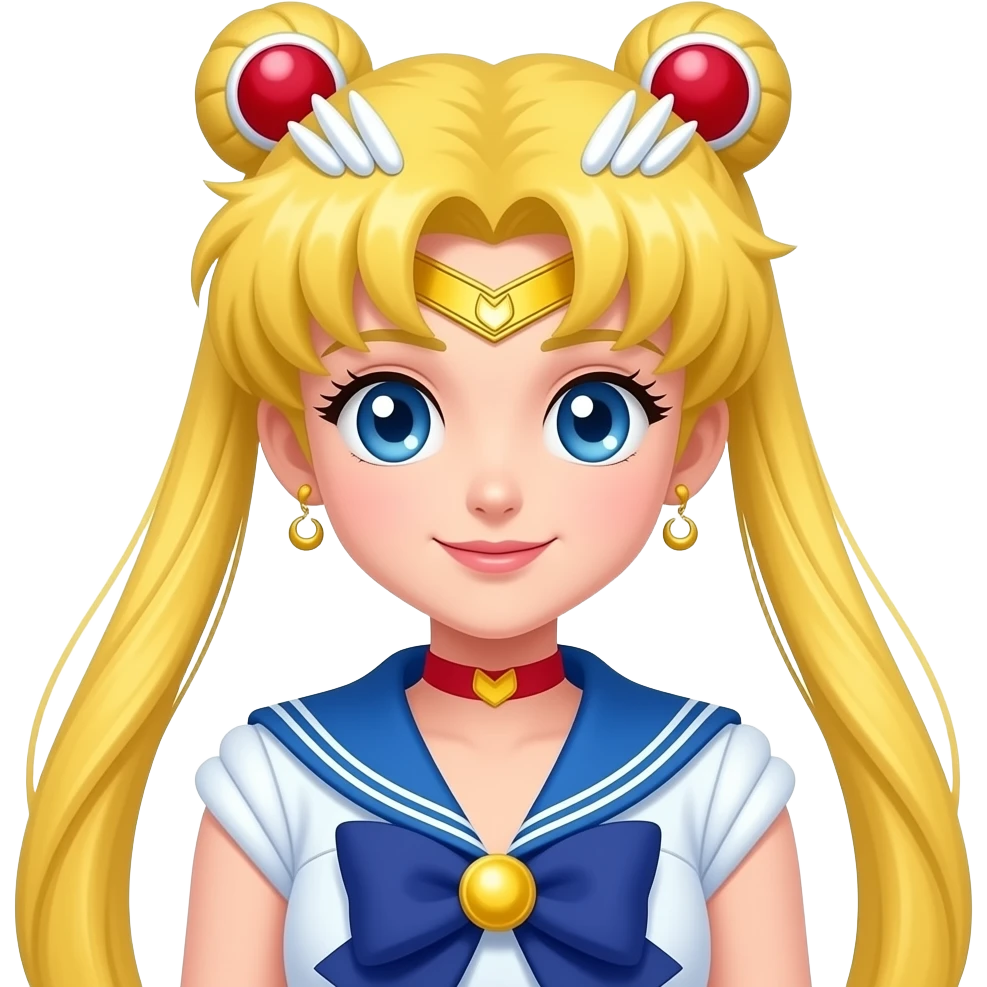 Sailor Uranus blonde hair blue outfit emoji