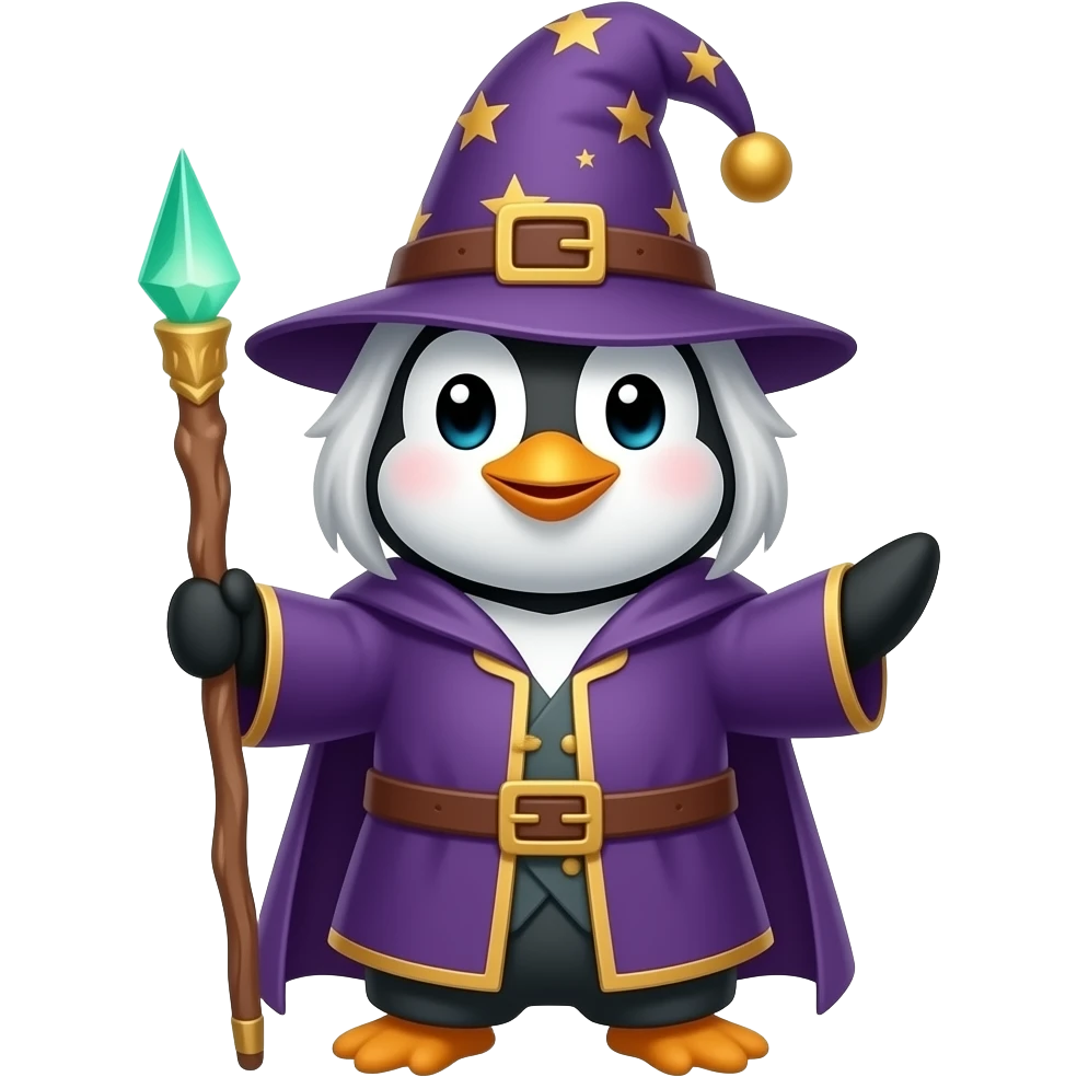 Penguin Wizard emoji