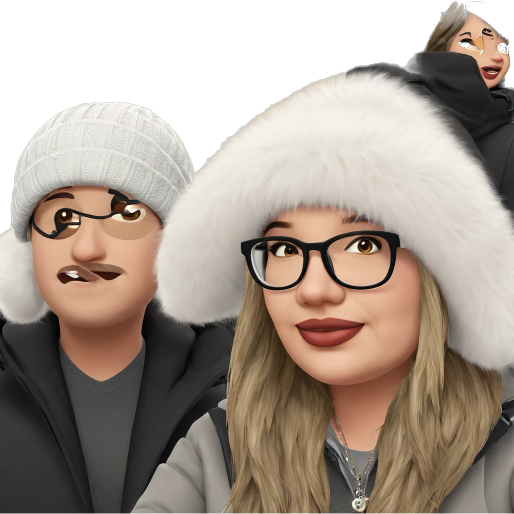 friends in winter fashion emoji