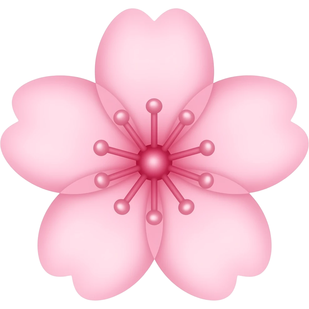 Sakura flower pastel pink emoji