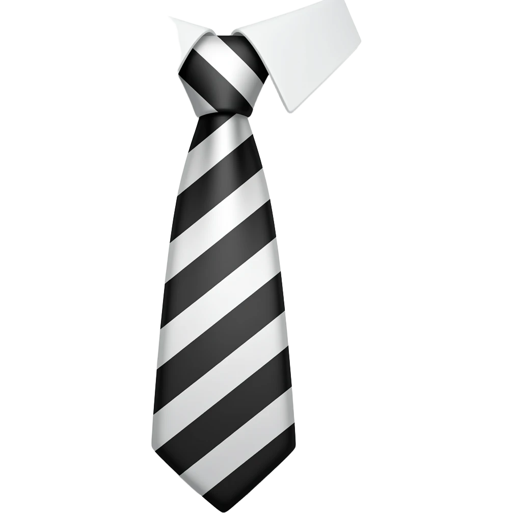 Make the stripes black on this tie emoji