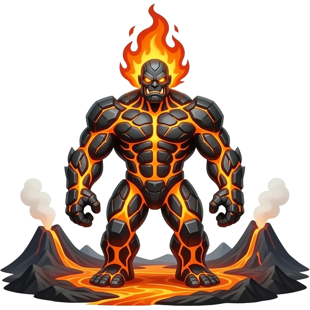 Fire rock golem emoji