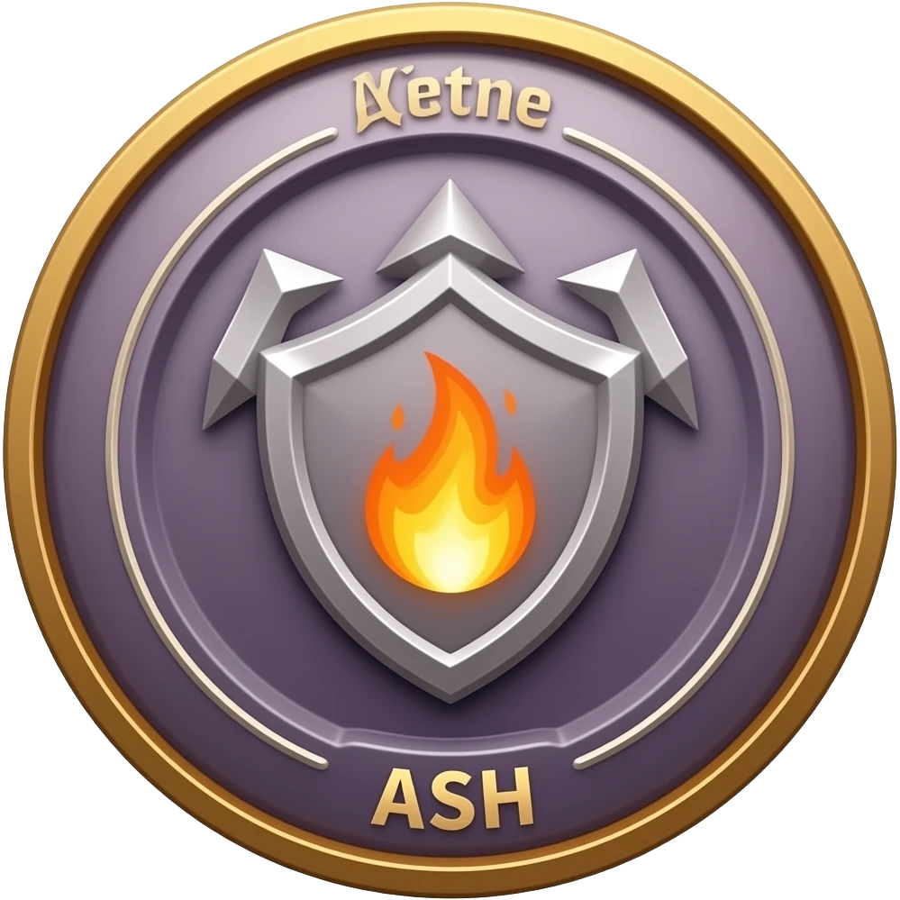 make it relastic more dont keep it simple make a dusk chip i a currecncy for a discord guild make it unqiue add guild emblem that is darkness and ember add branding ash and eclipse if it suits add small branding add it very small of ASH make it bit more like dusk emoji