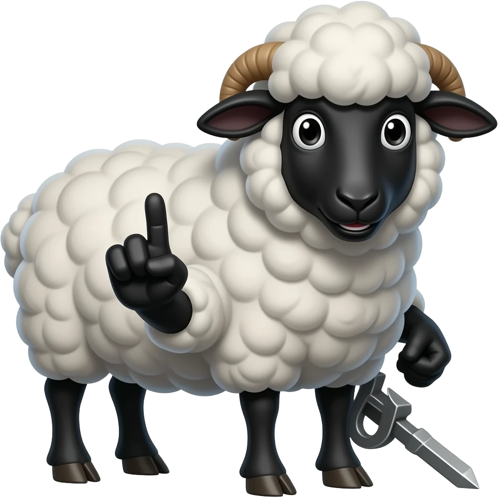 blacksheep with 🤘🏾 emoji