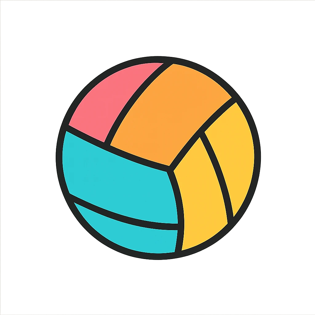 geometric ball icon, basic shapes, clear lines, stylized pattern, modern icon style emoji