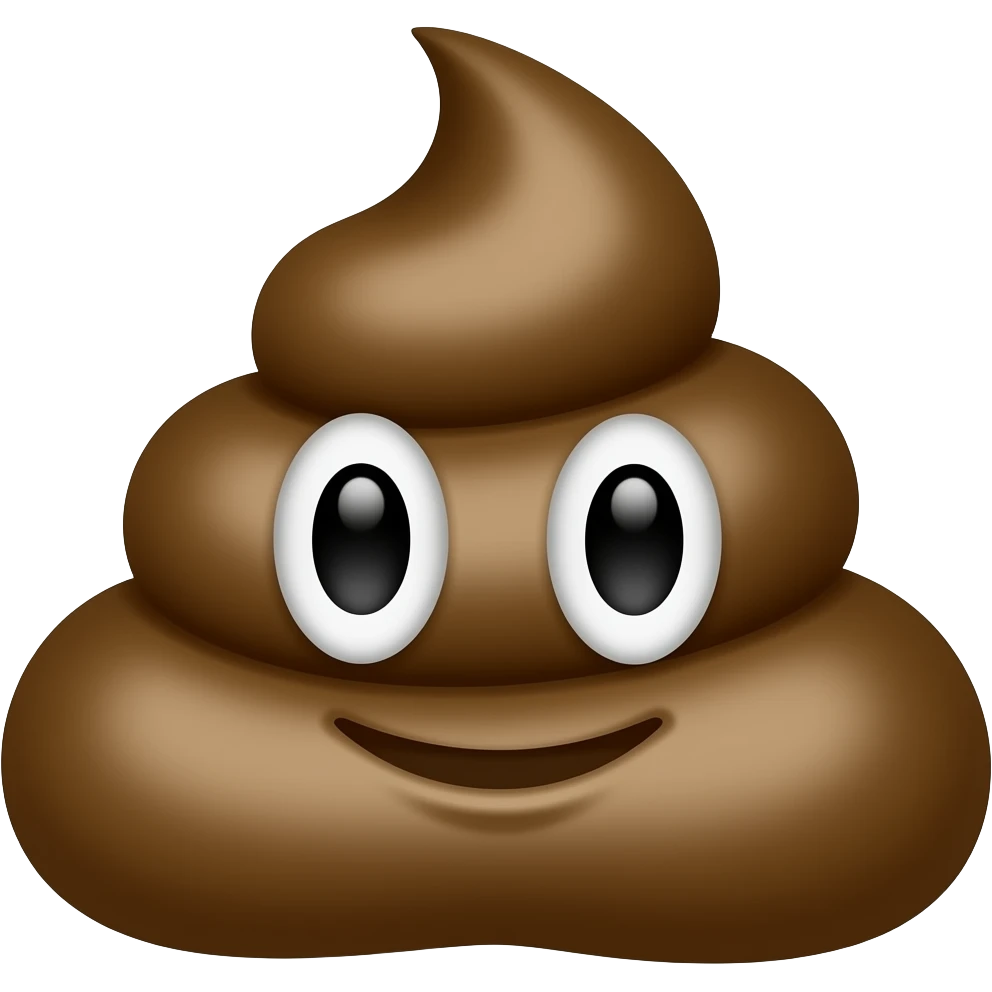 Un gros caca qui fait six seven emoji