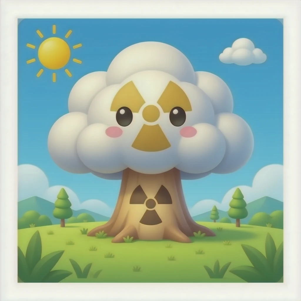 cute nuclear mushroom cloud emoji