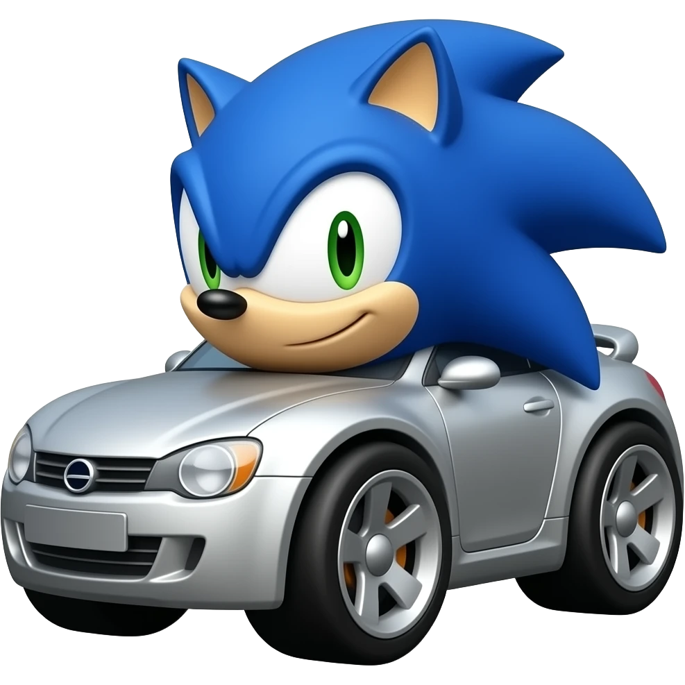 sonic car emoji