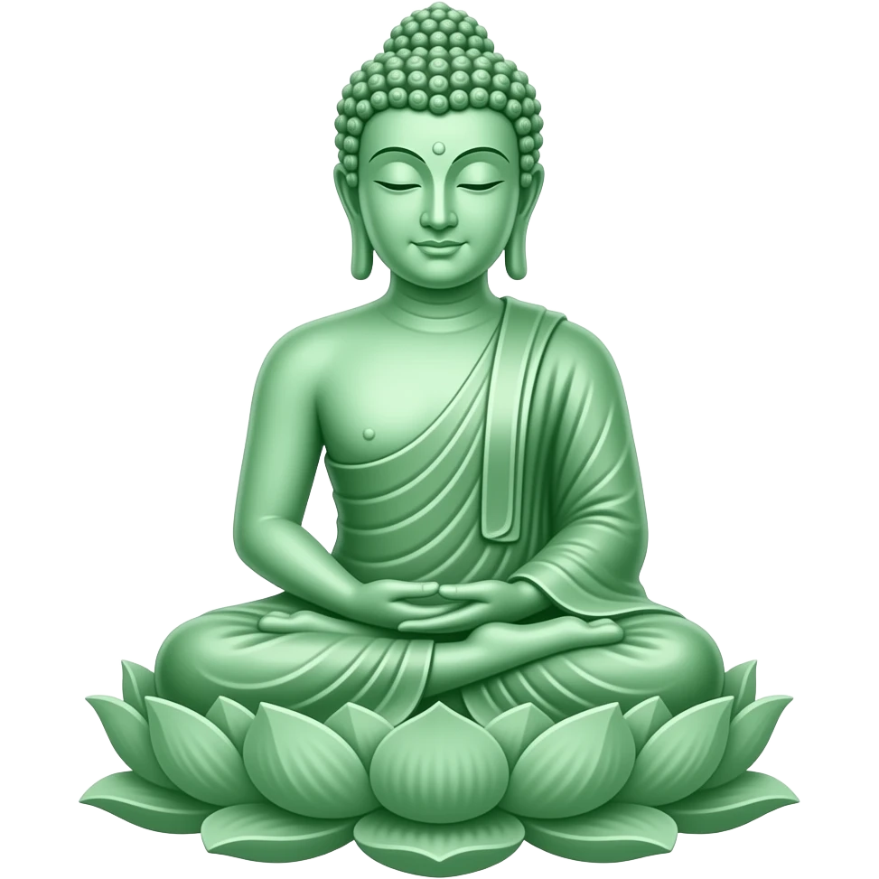 Jade seated meditation buddha emoji
