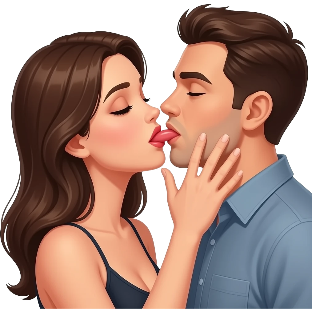 Taking a woman from both ends emoji