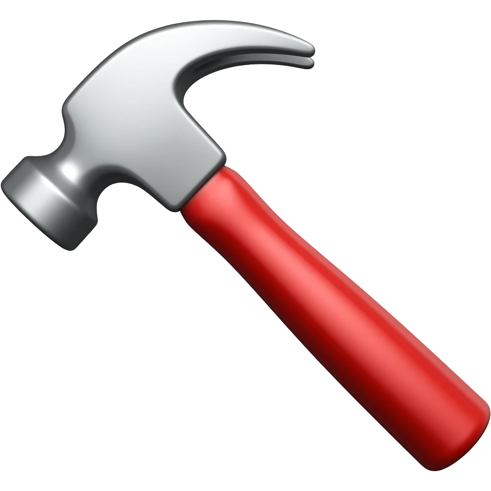 A red hammer representing admin emoji