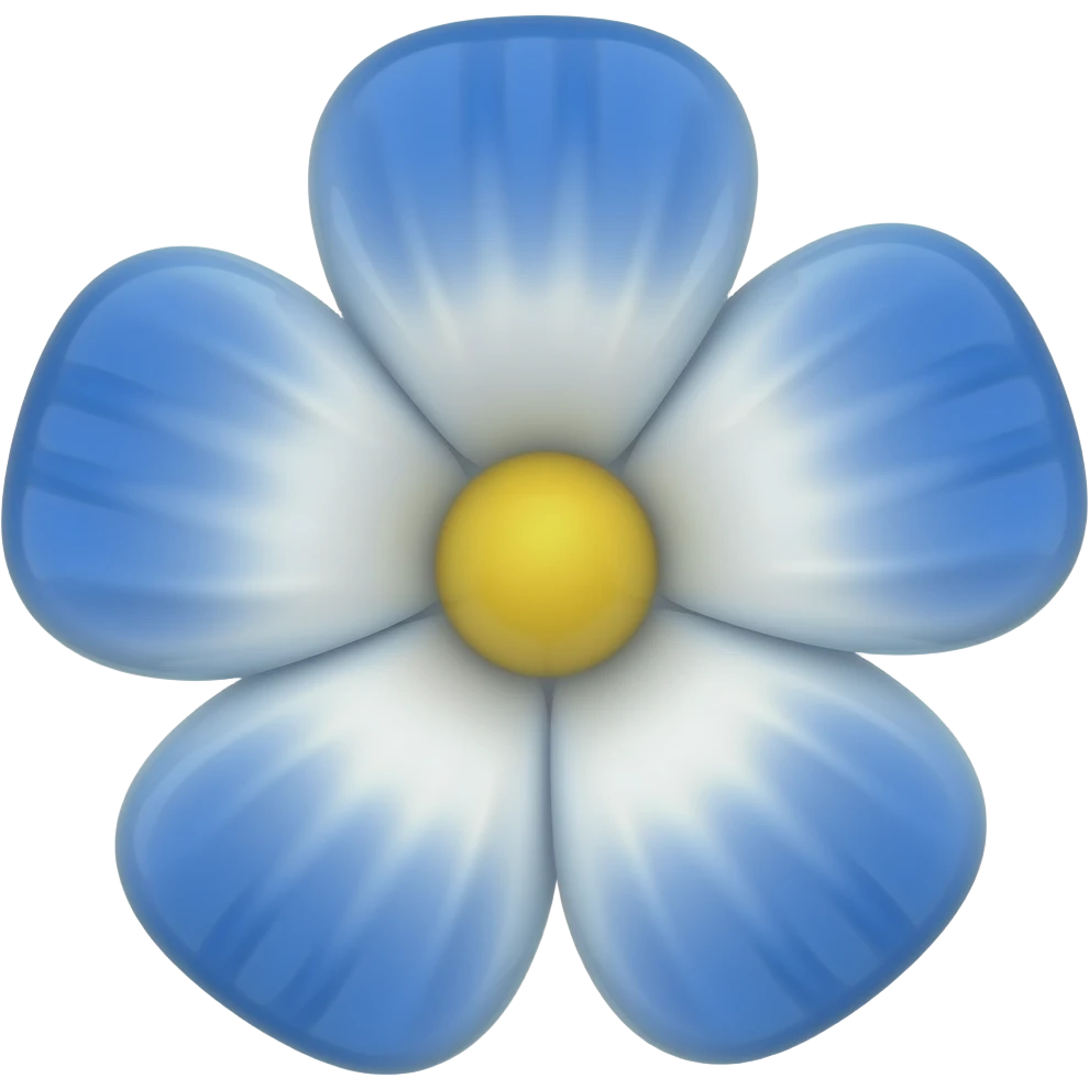 Mavi beyaz çiçekli emoji emoji