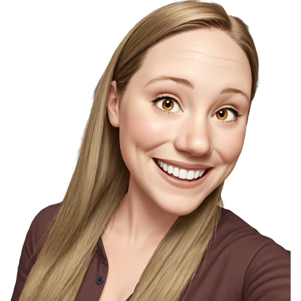 smiling girl with brown hair emoji