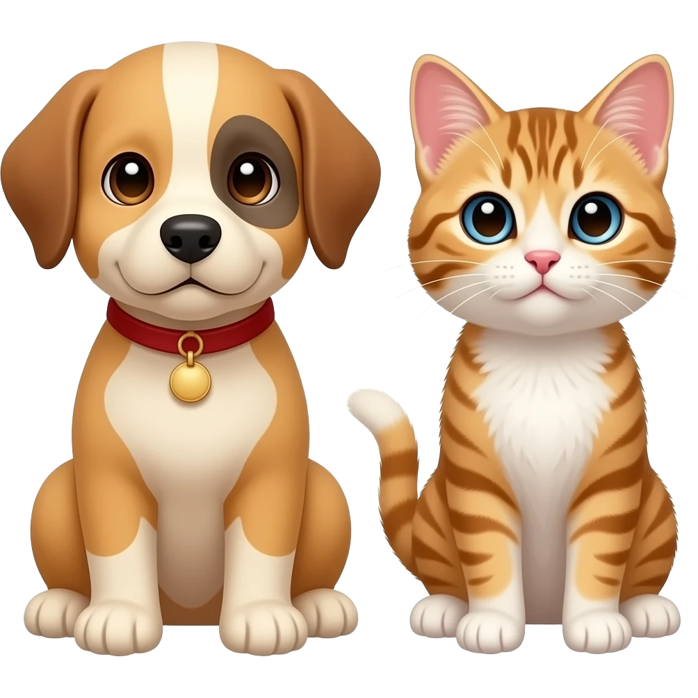 butterflies puppy and kitten emoji