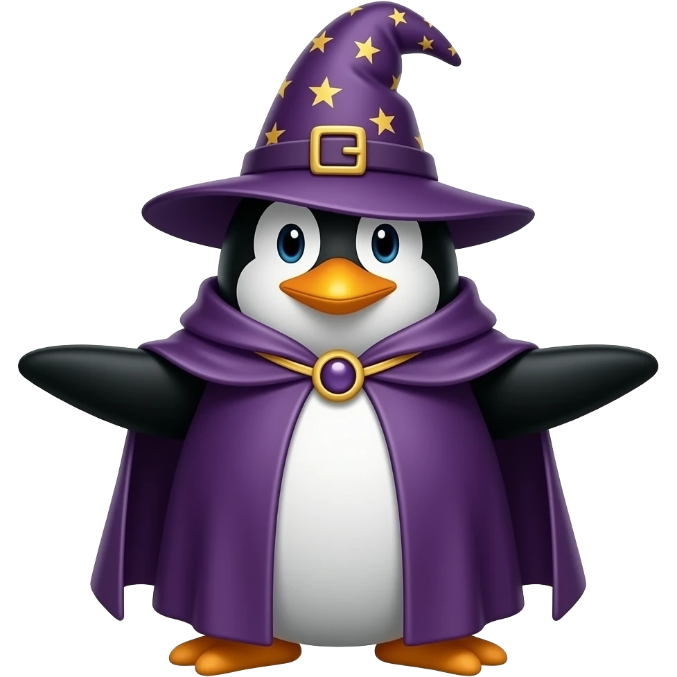 Penguin Wizard emoji