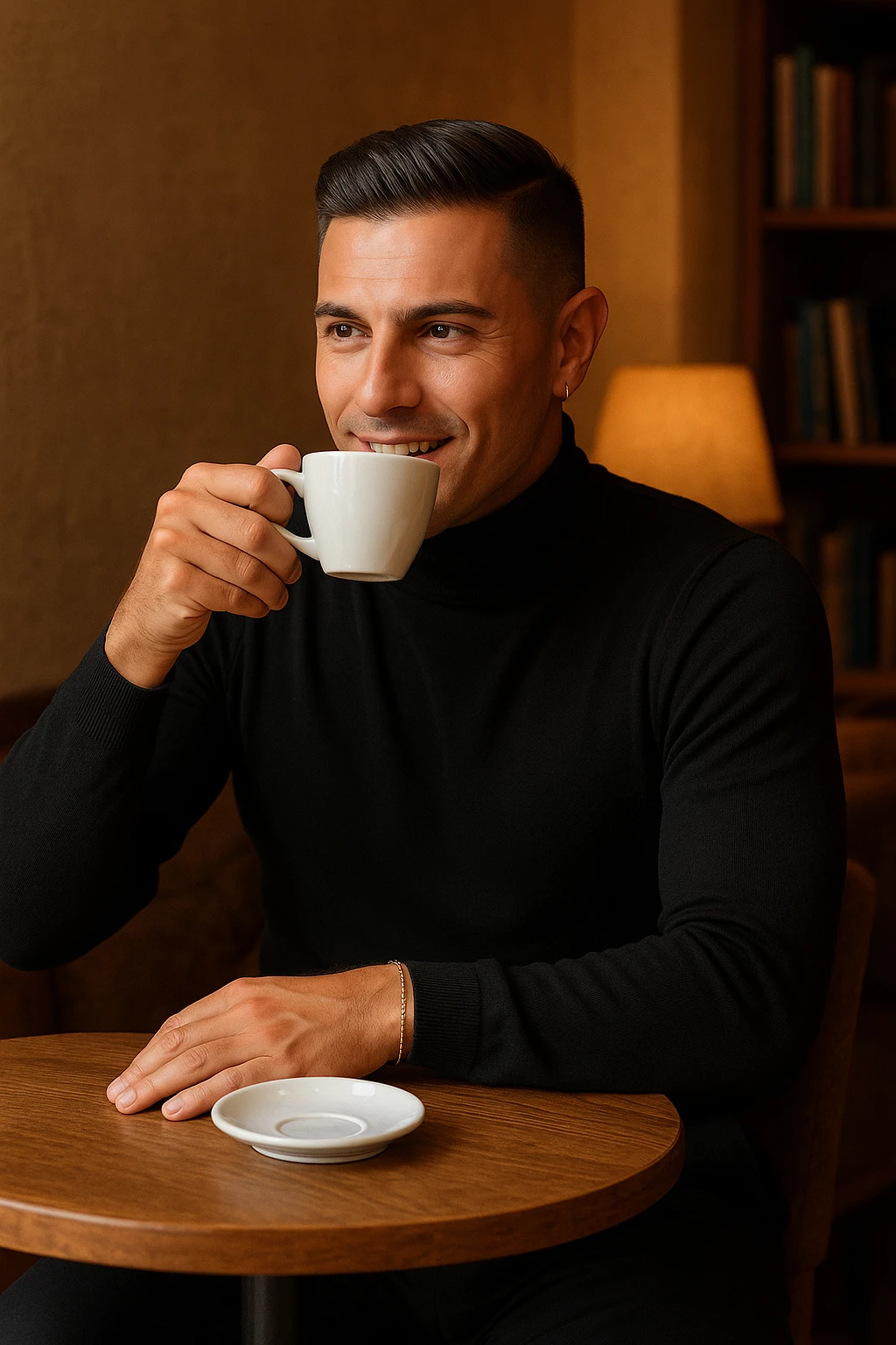 uomo beve il caffè emoji