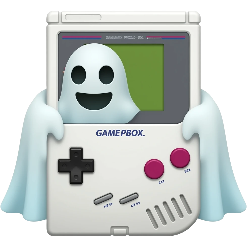 ghost coming out of a gameboy emoji