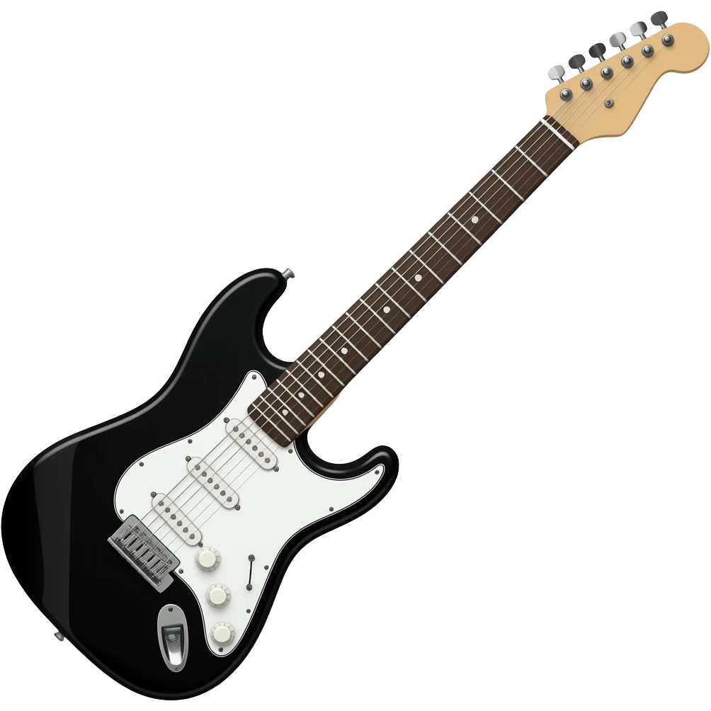 Like a rockstar guitar emoji black and white Just the guitar by itself emoji