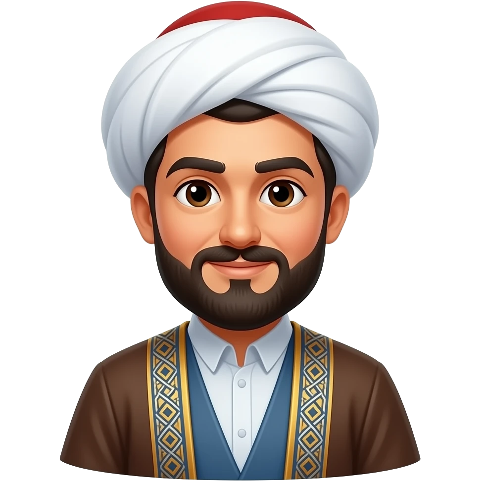 traditional Persian  man , vibrant emoji
